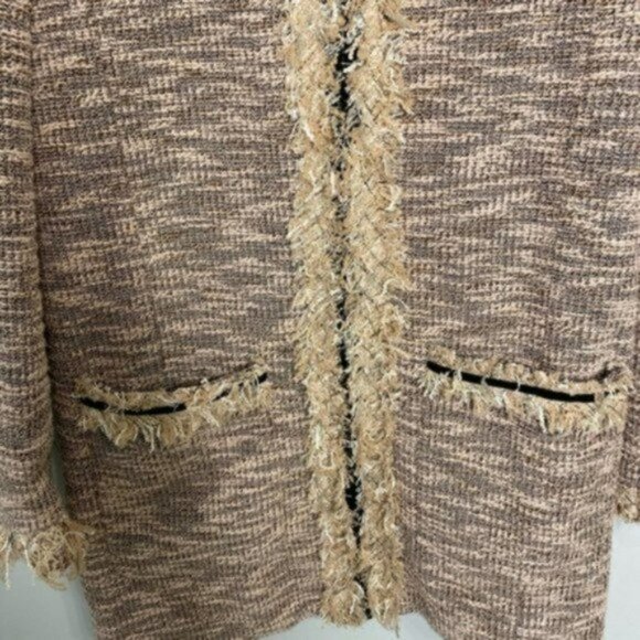 McGinn Sheila Pink and Black Tweed Zip Up Jacket - Picture 5 of 8